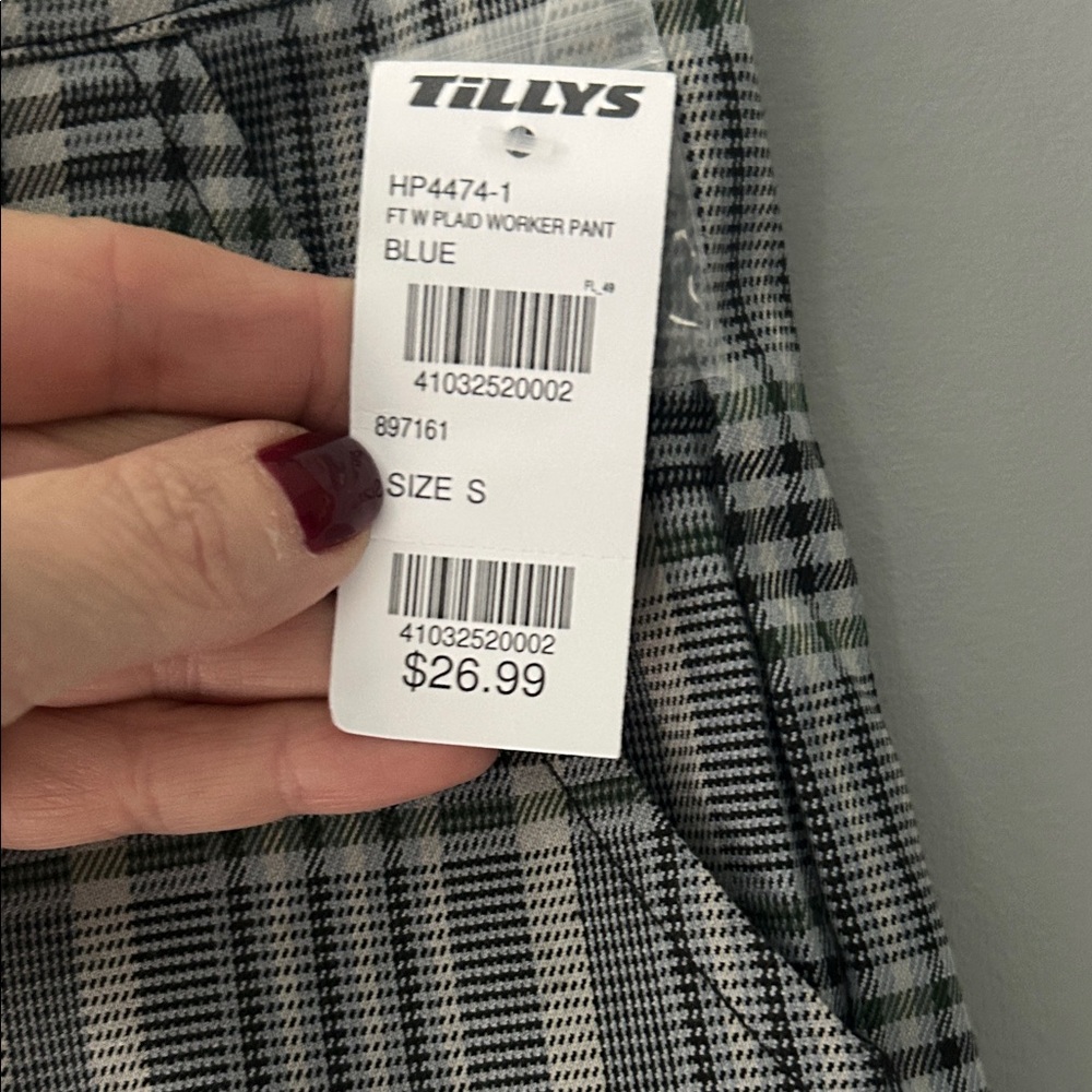 Tilly's Women's Plaid Trousers - Black and White - Picture 4 of 6